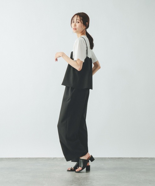 GLOBAL WORK（グローバルワーク）の「冷感サロペットTEEセット（ワンピース・レディース・チャコールグレー/ブラック/カーキ・MEDIUM/LARGE）」の13枚目の写真