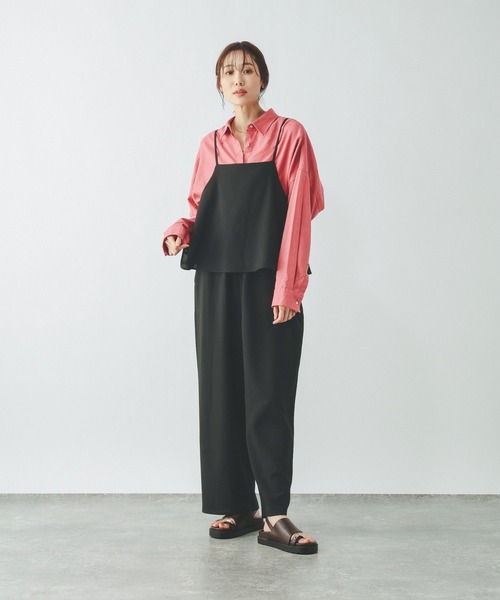 GLOBAL WORK（グローバルワーク）の「冷感サロペットTEEセット（ワンピース・レディース・チャコールグレー/ブラック/カーキ・MEDIUM/LARGE）」の15枚目の写真