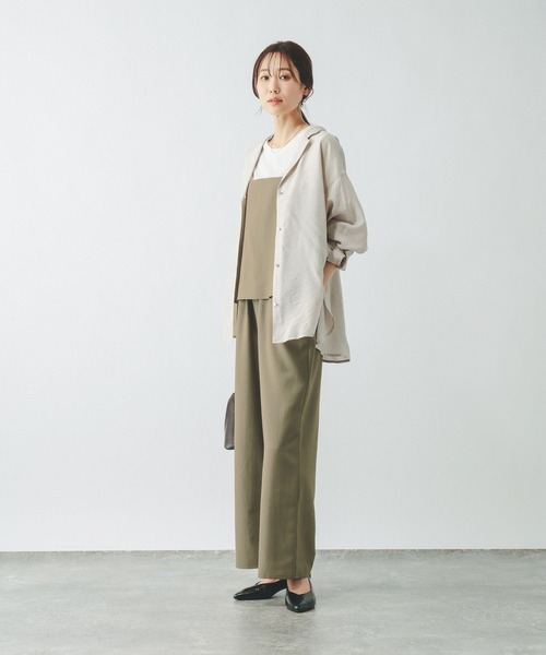 GLOBAL WORK（グローバルワーク）の「冷感サロペットTEEセット（ワンピース・レディース・チャコールグレー/ブラック/カーキ・MEDIUM/LARGE）」の22枚目の写真