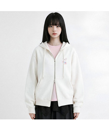 CHERRY OFF OVER FIT 2-WAY ZIP-UP (2color)