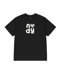 NDY（エヌディーワイ）の「ピクセルハート半袖Tシャツブラック（Tシャツ/カットソー）」