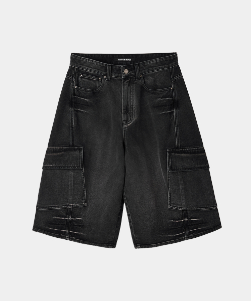 MAISON MINED(メゾンミネド)の「VESTIGE CARGO BERMUDA PANTS BLACK(その他パンツ・メンズ・その他・SMALL/MEDIUM/LARGE)」の7枚目の写真