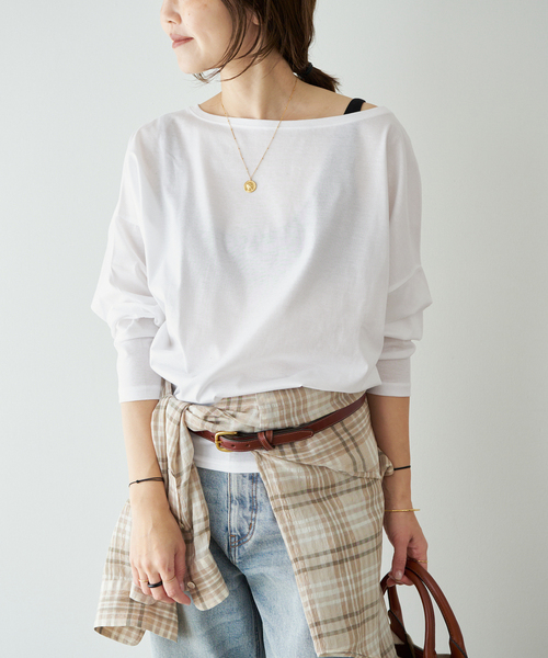 plage(プラージュ)の「R’IAM FEMININE Tシャツ(Tシャツ/カットソー・レディース・ブルー系その他/ブラック/ホワイト・FREE)」の2枚目の写真