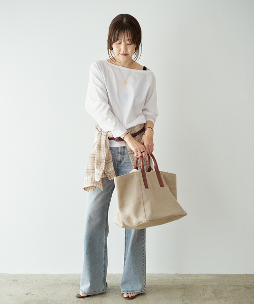 plage(プラージュ)の「R’IAM FEMININE Tシャツ(Tシャツ/カットソー・レディース・ブルー系その他/ブラック/ホワイト・FREE)」の5枚目の写真