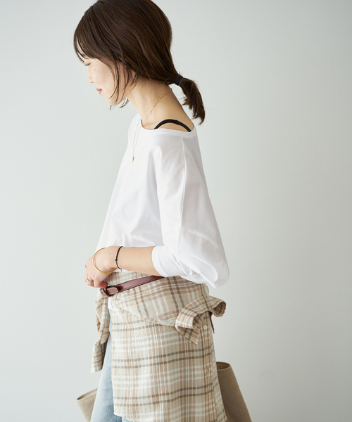 なつき出品 Plage カットソー R’IAM FEMININE ボーダー R'IAM FEMININE Tシャツ（Tシャツ/カットソー）｜Plage（プラージュ