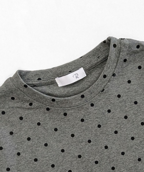 Riff(リフ)の「ドット柄ショートスリーブTシャツ(Tシャツ/カットソー・レディース・ブラック/オフホワイト/グレー・FREE)」の19枚目の写真
