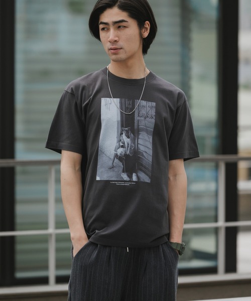 POET MEETS DUBWISE(ポエットミーツダブワイズ)の「POET MEETS DUBWISE/ポエットミーツダブワイズ BLACK ALLEYS OF MEXICO T-Shirt 2026年 夏 夏服(Tシャツ/カットソー・メンズ・ホワイト/ブラック・M/L/XL)」の2枚目の写真