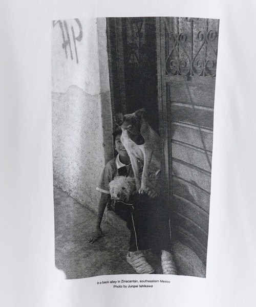 POET MEETS DUBWISE(ポエットミーツダブワイズ)の「POET MEETS DUBWISE/ポエットミーツダブワイズ BLACK ALLEYS OF MEXICO T-Shirt 2026年 夏 夏服(Tシャツ/カットソー・メンズ・ホワイト/ブラック・M/L/XL)」の17枚目の写真