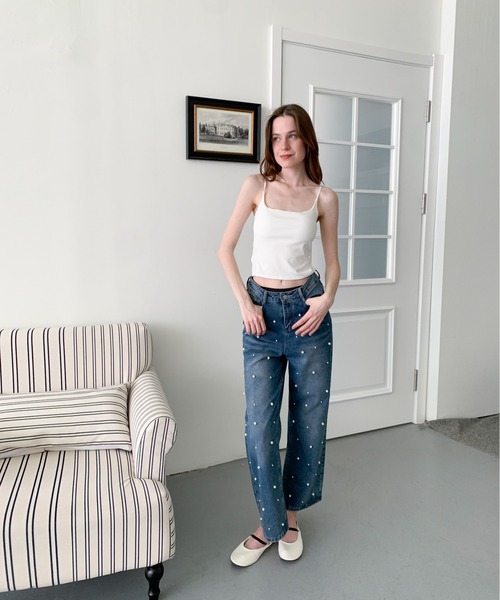 Jasmine Grandiflorum（ジャスミングランディフローラム）の「【Jasmine】カップ付き バッククロスキャミソール（キャミソール・レディース・ブラック/ホワイト・FREE）」の11枚目の写真