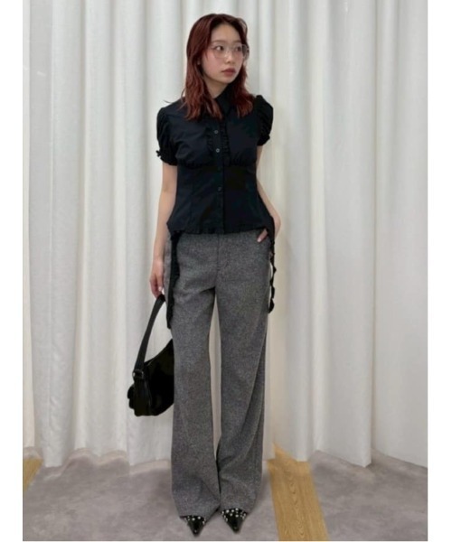 SLY(スライ)の「MANISH SEMI FLARE PT マニッシュセミフレアパンツ 春服 夏服(スラックス・レディース・ベージュ系その他/ブラック系その他2・1/2)」の15枚目の写真