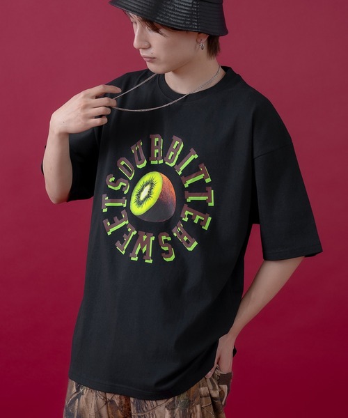 SIDEWAY STANCE(サイドウェイスタンス)の「【SIDEWAY STANCE】キウイ 半袖Tシャツ(Tシャツ/カットソー・メンズ・ブラック/ホワイト/カーキ・MEDIUM/SMALL/LARGE/X-LARGE)」の14枚目の写真
