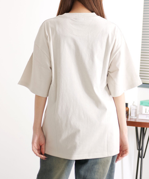Tom&Jerry(トムアンドジェリー)の「『TOM&JERRY/トムアンドジェリー』USED LIKE TEE(Tシャツ/カットソー・レディース・スミクロ/アイボリー・L/LL/M)」の6枚目の写真