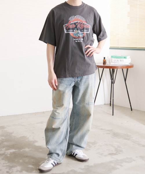 Tom&Jerry(トムアンドジェリー)の「『TOM&JERRY/トムアンドジェリー』USED LIKE TEE(Tシャツ/カットソー・レディース・スミクロ/アイボリー・L/LL/M)」の8枚目の写真