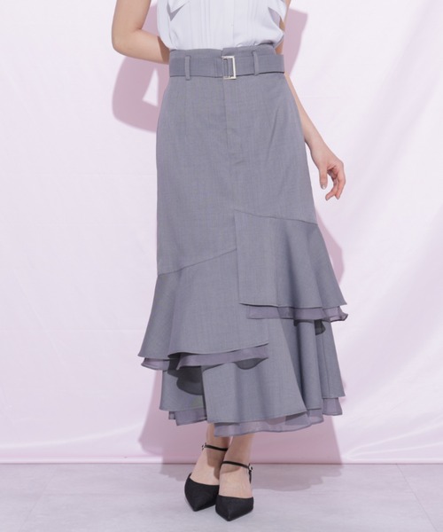JILL by JILL STUART(ジルバイジルスチュアート)の「シアーランダムヘムスカート(スカート・レディース・グレー系その他/ベージュ・SMALL/MEDIUM)」の19枚目の写真