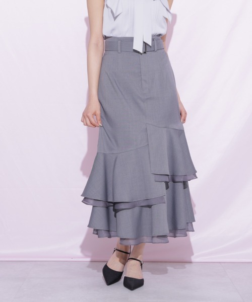JILL by JILL STUART(ジルバイジルスチュアート)の「シアーランダムヘムスカート(スカート・レディース・グレー系その他/ベージュ・SMALL/MEDIUM)」の20枚目の写真