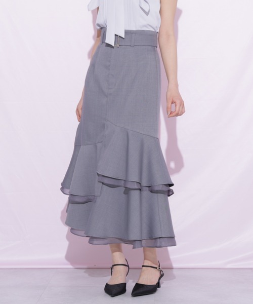 JILL by JILL STUART(ジルバイジルスチュアート)の「シアーランダムヘムスカート(スカート・レディース・グレー系その他/ベージュ・SMALL/MEDIUM)」の21枚目の写真