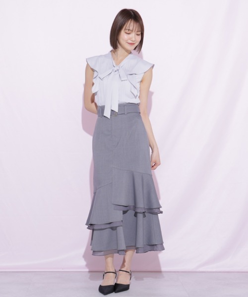JILL by JILL STUART(ジルバイジルスチュアート)の「シアーランダムヘムスカート(スカート・レディース・グレー系その他/ベージュ・SMALL/MEDIUM)」の15枚目の写真