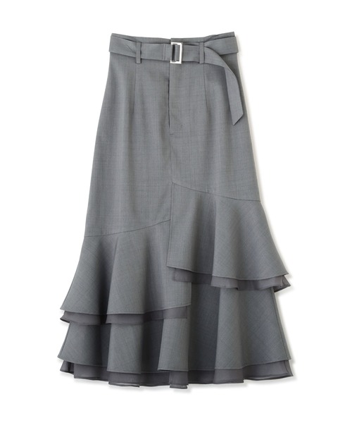 JILL by JILL STUART(ジルバイジルスチュアート)の「シアーランダムヘムスカート(スカート・レディース・グレー系その他/ベージュ・SMALL/MEDIUM)」の6枚目の写真