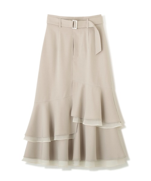 JILL by JILL STUART(ジルバイジルスチュアート)の「シアーランダムヘムスカート(スカート・レディース・グレー系その他/ベージュ・SMALL/MEDIUM)」の4枚目の写真
