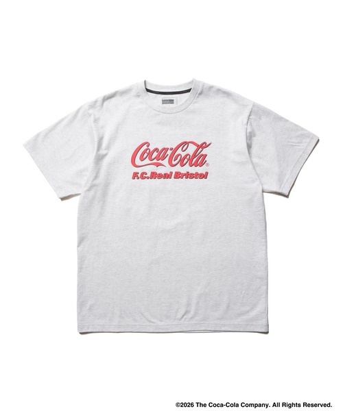 F.C.Real Bristol(エフシーレアルブリストル)の「Coca-Cola HEATHER TEE(Tシャツ/カットソー・メンズ・グレー/ブラック/ホワイト・SMALL/LARGE/MEDIUM/XX-LARGE/X-LARGE)」の1枚目の写真