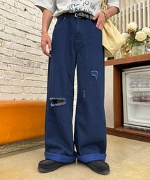 CIAOPANIC TYPY（チャオパニックティピー）の「【UNISEX】ライトオンスカラーロールアップダメージデニム（デニムパンツ）」