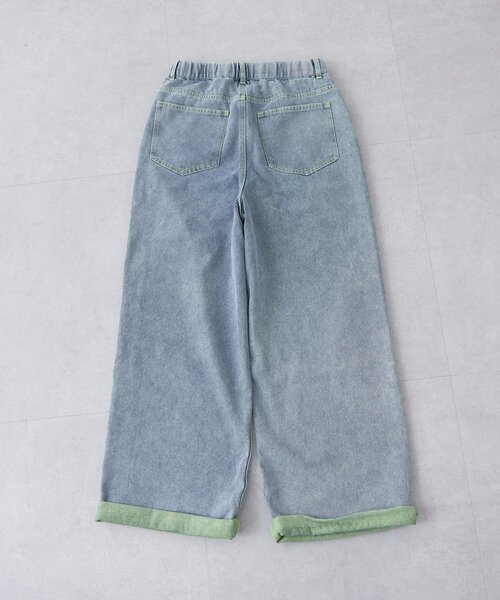 CIAOPANIC TYPY（チャオパニックティピー）の「【UNISEX】ライトオンスカラーロールアップダメージデニム（デニムパンツ・レディース・ブルー/ピンク/オレンジ/イエロー・LARGE/MEDIUM）」の22枚目の写真
