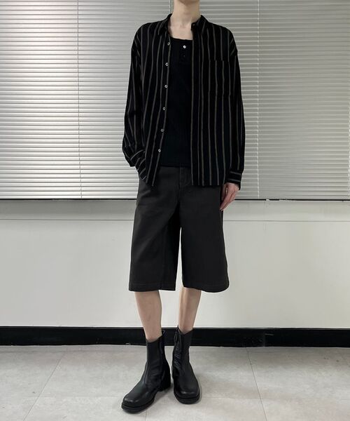 FABREGAT(ファブレガ)の「サイドラインチノバミューダパンツ(チャコール)(その他パンツ・レディース・その他・3/4/1/2)」の6枚目の写真