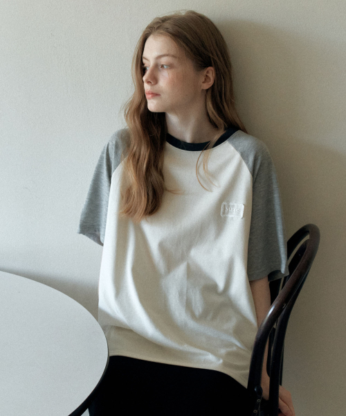 YUPPE(ヨッペ)の「カラーラグランTシャツ_グレー(Tシャツ/カットソー・レディース・その他・ONE)」の1枚目の写真
