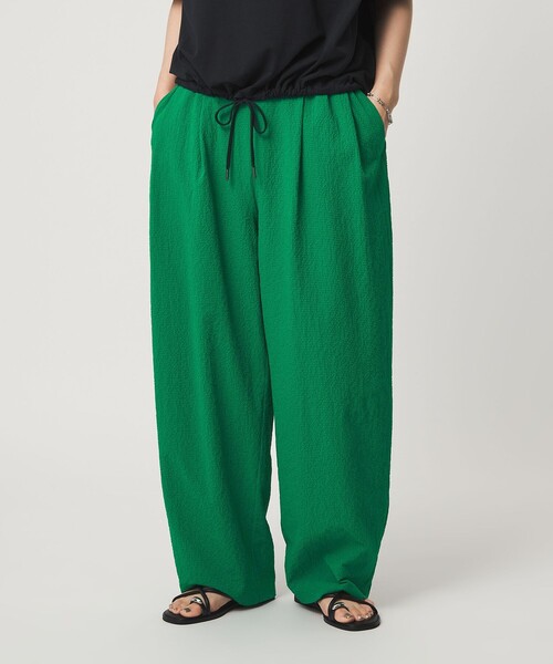 WEB限定】＜at ease＞カラミ カーブ パンツ（その他パンツ）｜green