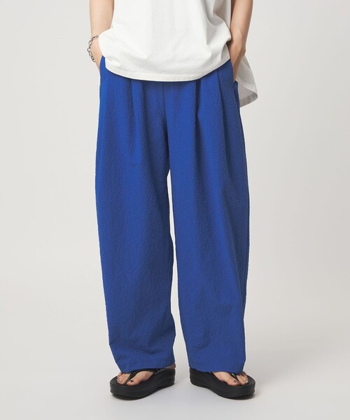 WEB限定】＜at ease＞カラミ カーブ パンツ（その他パンツ）｜green