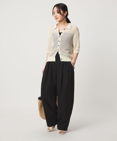 green label relaxing(グリーンレーベルリラクシング)の「【WEB限定】<at ease>カラミ カーブ パンツ(その他パンツ・レディース・ケリーグリーン/ブラック/ロイヤルブルー・SHORT/38/36/TALL)」の6枚目の写真