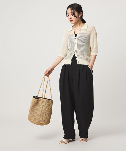 green label relaxing(グリーンレーベルリラクシング)の「【WEB限定】<at ease>カラミ カーブ パンツ(その他パンツ・レディース・ケリーグリーン/ブラック/ロイヤルブルー・SHORT/38/36/TALL)」の7枚目の写真
