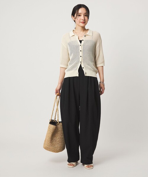 green label relaxing(グリーンレーベルリラクシング)の「【WEB限定】<at ease>カラミ カーブ パンツ(その他パンツ・レディース・ケリーグリーン/ブラック/ロイヤルブルー・SHORT/38/36/TALL)」の8枚目の写真
