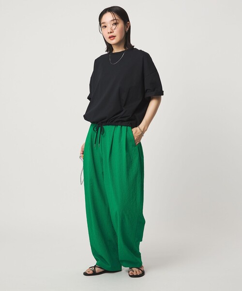 green label relaxing(グリーンレーベルリラクシング)の「【WEB限定】<at ease>カラミ カーブ パンツ(その他パンツ・レディース・ケリーグリーン/ブラック/ロイヤルブルー・SHORT/38/36/TALL)」の11枚目の写真