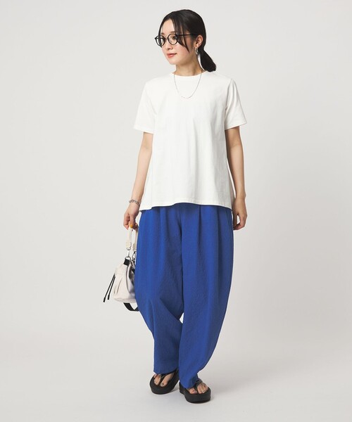 green label relaxing(グリーンレーベルリラクシング)の「【WEB限定】<at ease>カラミ カーブ パンツ(その他パンツ・レディース・ケリーグリーン/ブラック/ロイヤルブルー・SHORT/38/36/TALL)」の16枚目の写真