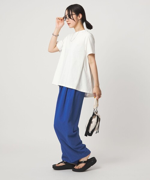 green label relaxing(グリーンレーベルリラクシング)の「【WEB限定】<at ease>カラミ カーブ パンツ(その他パンツ・レディース・ケリーグリーン/ブラック/ロイヤルブルー・SHORT/38/36/TALL)」の17枚目の写真