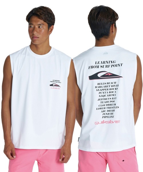 Quiksilver(クイックシルバー)の「QUIKSILVER <超速乾x遮熱タンクトップ> ICON OF SURF 26 SLY メンズタンクトップ UPF50+ 4WAYストレッチ<URBAN TECH>【2026年夏モデル】(タンクトップ・メンズ・ホワイト/ブラック・MEDIUM/X-LARGE/LARGE)」の1枚目の写真
