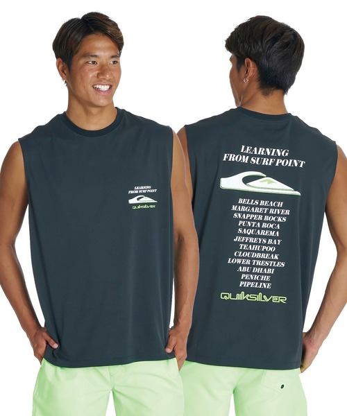 Quiksilver(クイックシルバー)の「QUIKSILVER <超速乾x遮熱タンクトップ> ICON OF SURF 26 SLY メンズタンクトップ UPF50+ 4WAYストレッチ<URBAN TECH>【2026年夏モデル】(タンクトップ・メンズ・ホワイト/ブラック・MEDIUM/X-LARGE/LARGE)」の2枚目の写真