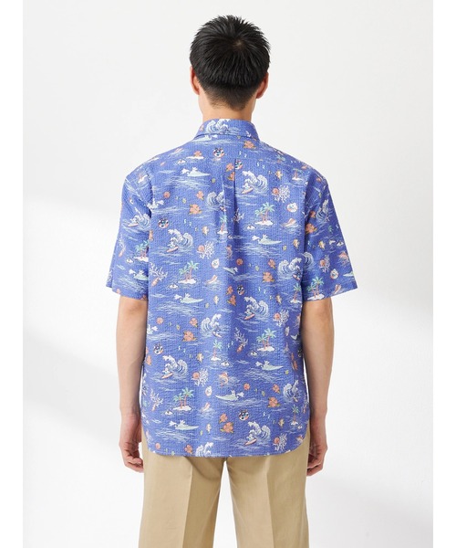 McGREGOR(マックレガー)の「ベアリップルプリントシャツ(シャツ/ブラウス・メンズ・ネイビー/サンドグレー・L/M)」の7枚目の写真