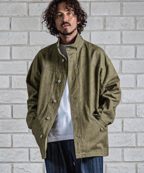 CAMBIO（カンビオ）の「mj11682- M-65ミリタリースタンドムラツイルジャケット(BP-BFA0128)（ミリタリージャケット・メンズ・ブラック/カーキ/アイボリー・L/M/S）」の5枚目の写真