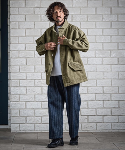 CAMBIO（カンビオ）の「mj11682- M-65ミリタリースタンドムラツイルジャケット(BP-BFA0128)（ミリタリージャケット・メンズ・ブラック/カーキ/アイボリー・L/M/S）」の7枚目の写真