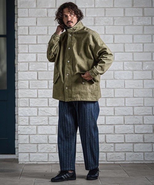 CAMBIO（カンビオ）の「mj11682- M-65ミリタリースタンドムラツイルジャケット(BP-BFA0128)（ミリタリージャケット・メンズ・ブラック/カーキ/アイボリー・L/M/S）」の8枚目の写真