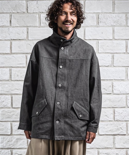 CAMBIO（カンビオ）の「mj11682- M-65ミリタリースタンドムラツイルジャケット(BP-BFA0128)（ミリタリージャケット・メンズ・ブラック/カーキ/アイボリー・L/M/S）」の9枚目の写真