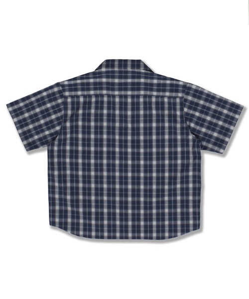 UNIVERSAL OVERALL（ユニバーサルオーバーオール）の「OPEN COLLAR CHECK ST/オープンカラーシャツ/チェックシャツ（シャツ/ブラウス・メンズ・ベージュ系その他7/ホワイト×ブルー・S/M/L）」の3枚目の写真