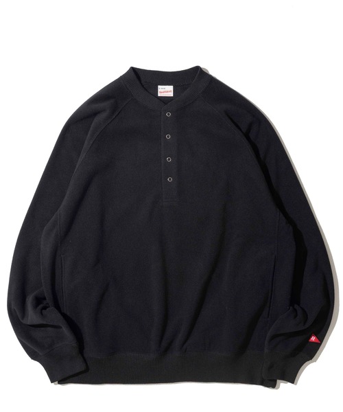 Healthknit(ヘルスニット)の「【Healthknit】Thermal Fleece Henlyneck L/S / ヘンリーネック ロングスリーブ サーマルフリース(スウェット・メンズ・ブラック/ネイビー・MEDIUM/LARGE/X-LARGE)」の3枚目の写真