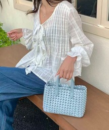 ポーチ付き編み込み2WAYショルダーバッグ