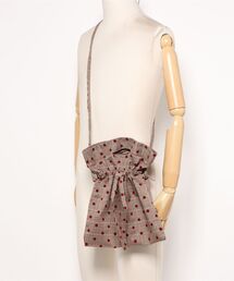 HOOK for girls ドットTRファブリック × ギャザー巾着 2WAYストリートバッグ