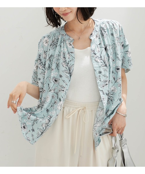 BELLUNA PLUS(ベルーナ)の「レーヨン素材はしごレース使いブラウス(シャツ/ブラウス・レディース・セージグリーン/アイボリー系/ネイビー系・MEDIUM/X-LARGE/LARGE)」の17枚目の写真