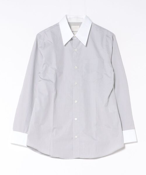 A.P.C.(アーペーセー)の「CHEMISE A COL ET POIGNETS CONTRASTES(シャツ/ブラウス・レディース・ライトグレー・36)」の1枚目の写真