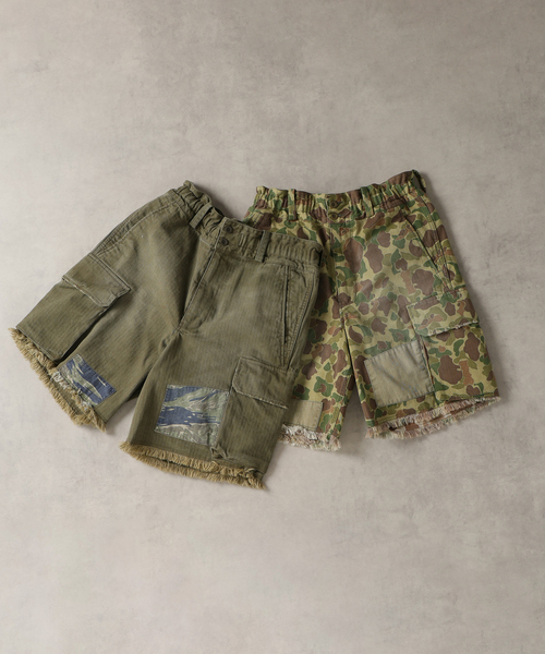 JOURNAL STANDARD J.S HOMESTEAD（ジャーナルスタンダードホームステッド）の「J.S.Homestead / カーゴ カットオフ ショーツ P/W（その他パンツ・メンズ・カーキ・MEDIUM）」の2枚目の写真